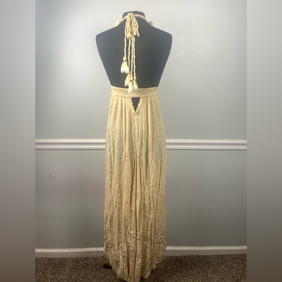 Free People Look Into the Sun Maxi Dress Endless Summer cream size small - Picture 9 of 12